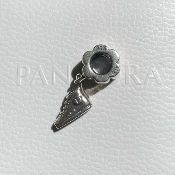 Authentic Pandora sneaker tennis shoe chuck Converse dangle charm Sterling - Picture 2 of 5